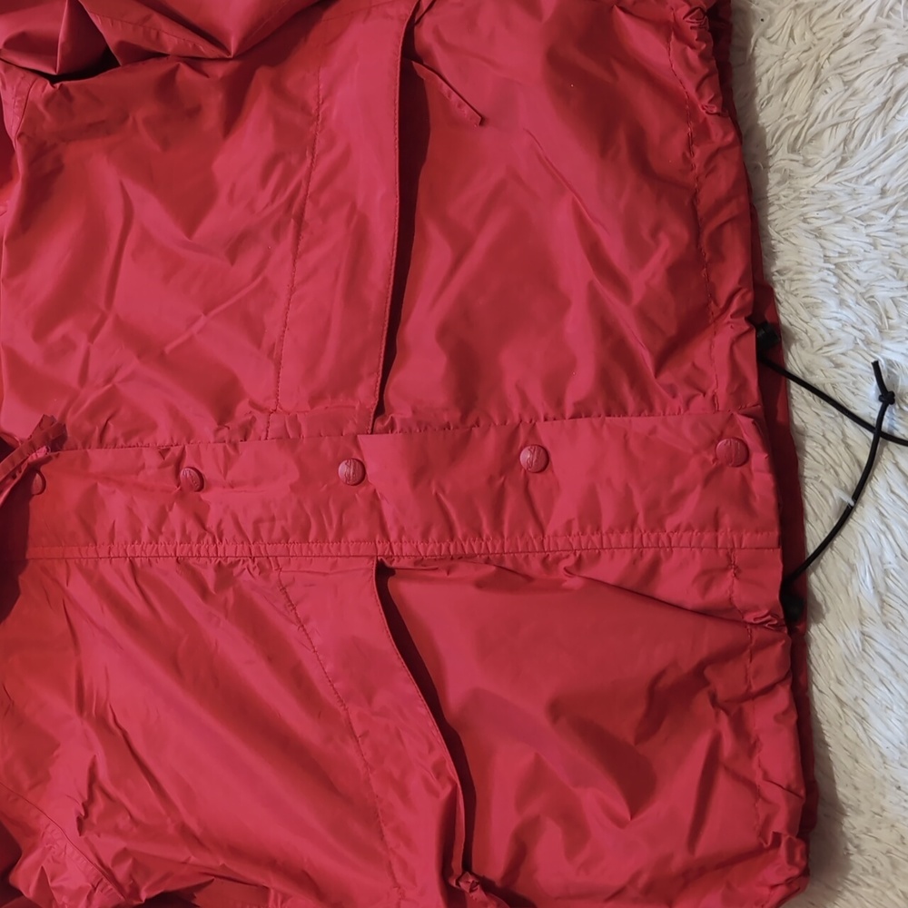 90s Vintage L.L. Bean Stowaway Rainwear Gore-Tex Red Rain Jacket Small - Picture 3 of 16